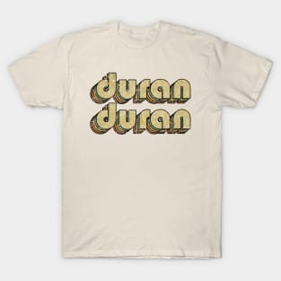 Duran Duran // Vintage Rainbow Typography Style // 70s T-Shirt